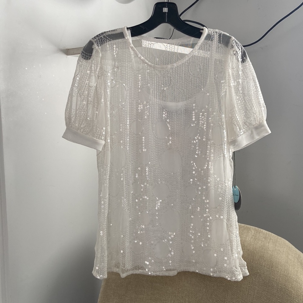 Anthropologie Eva Franco Sequin Blouse
